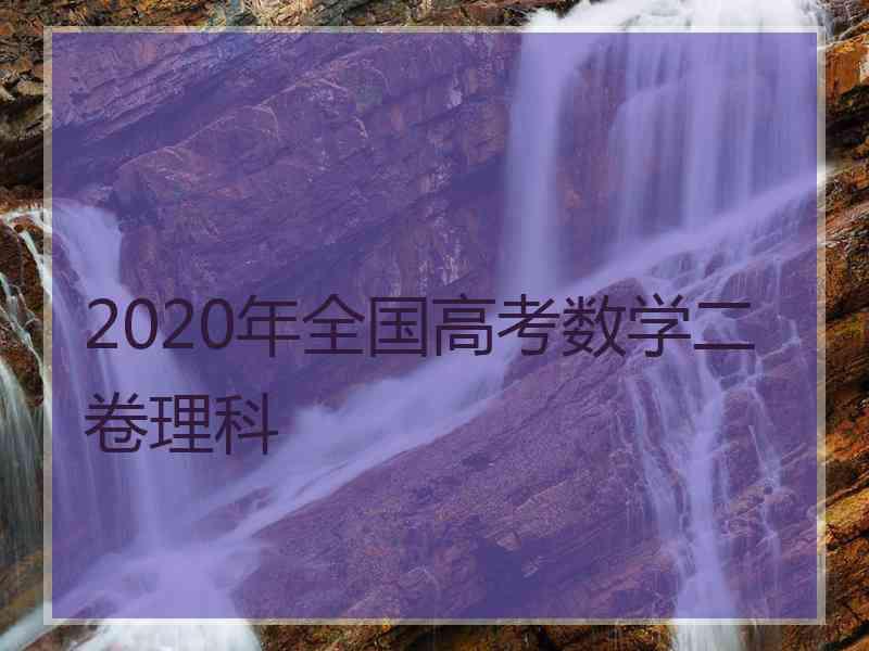 2020年全国高考数学二卷理科