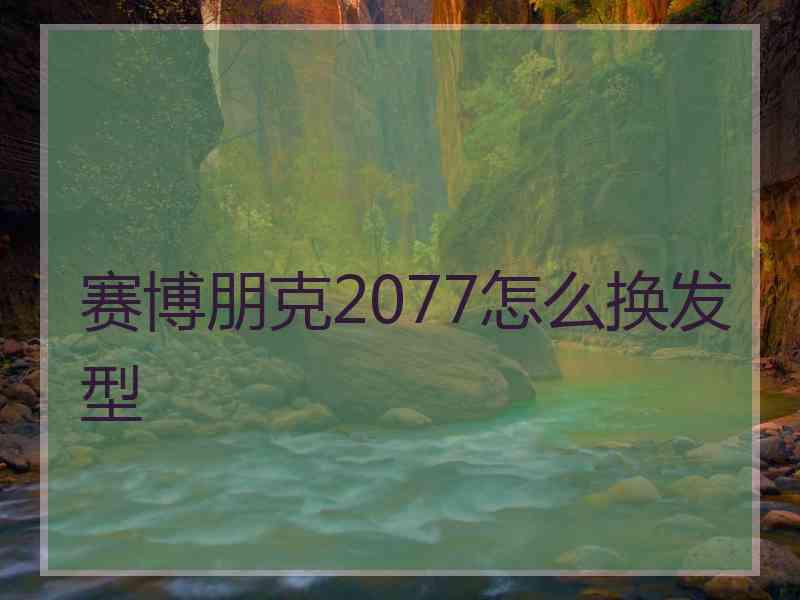 赛博朋克2077怎么换发型