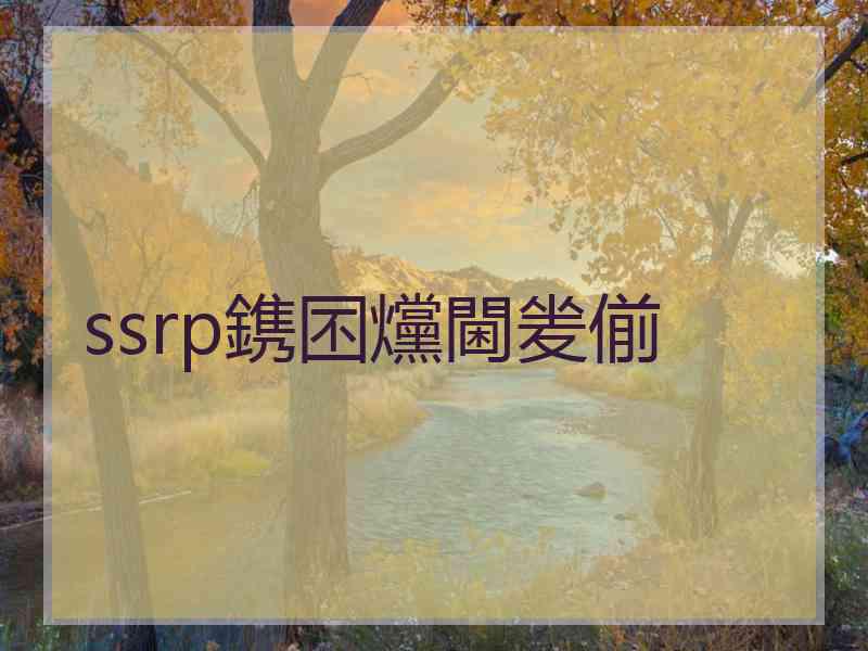 ssrp鎸囨爣閫夎偂