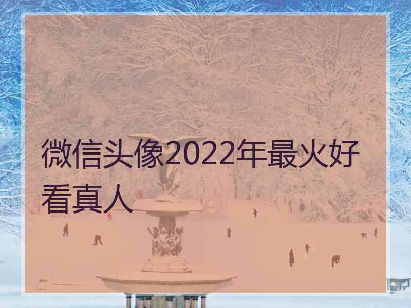 微信头像2022年最火好看真人