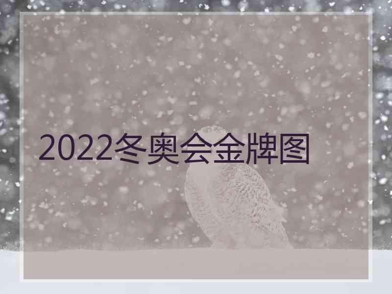 2022冬奥会金牌图