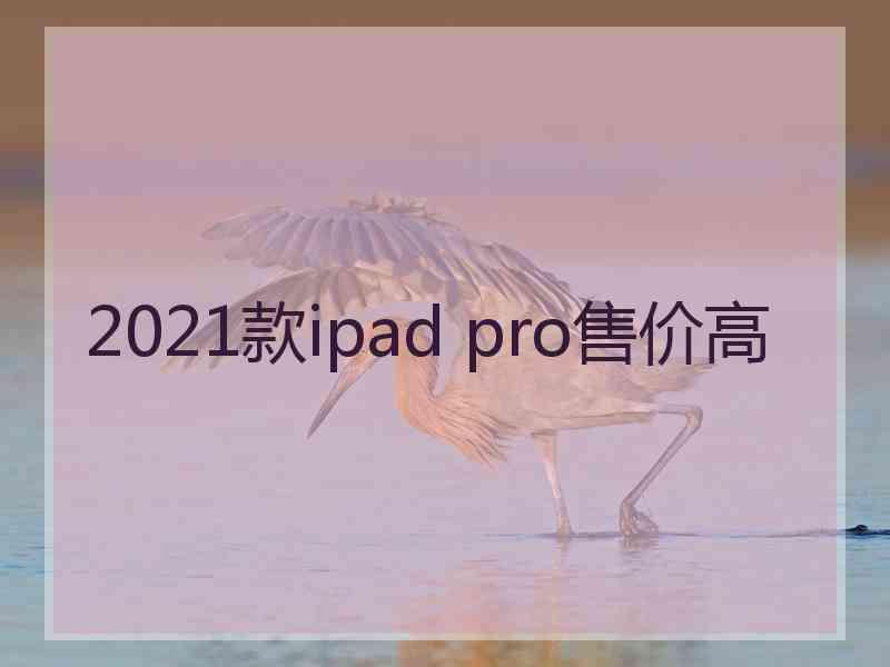 2021款ipad pro售价高