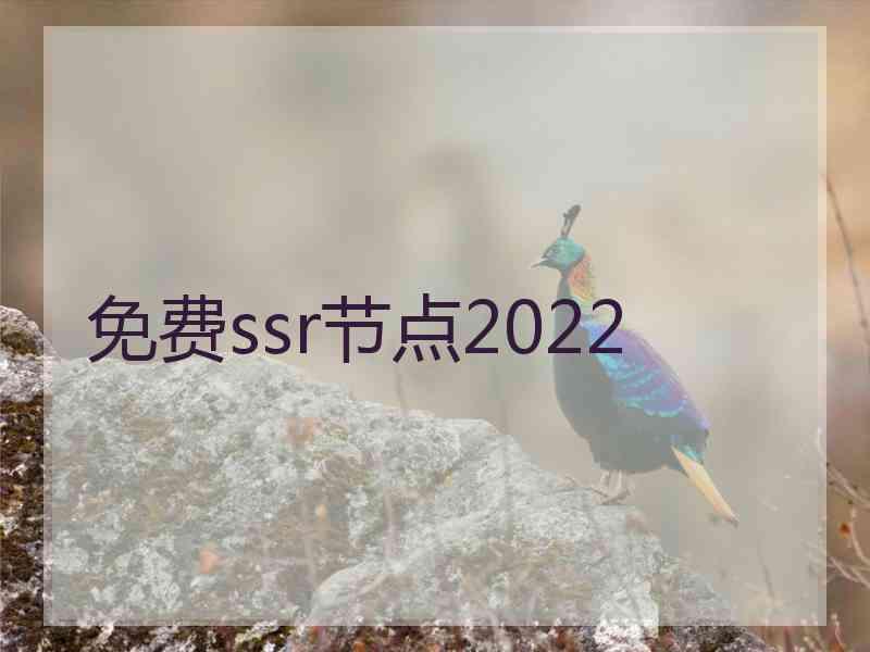 免费ssr节点2022