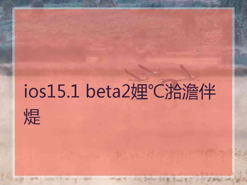 ios15.1 beta2娌℃湁澹伴煶