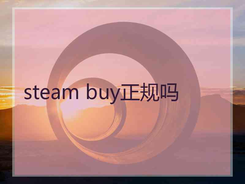 steam buy正规吗