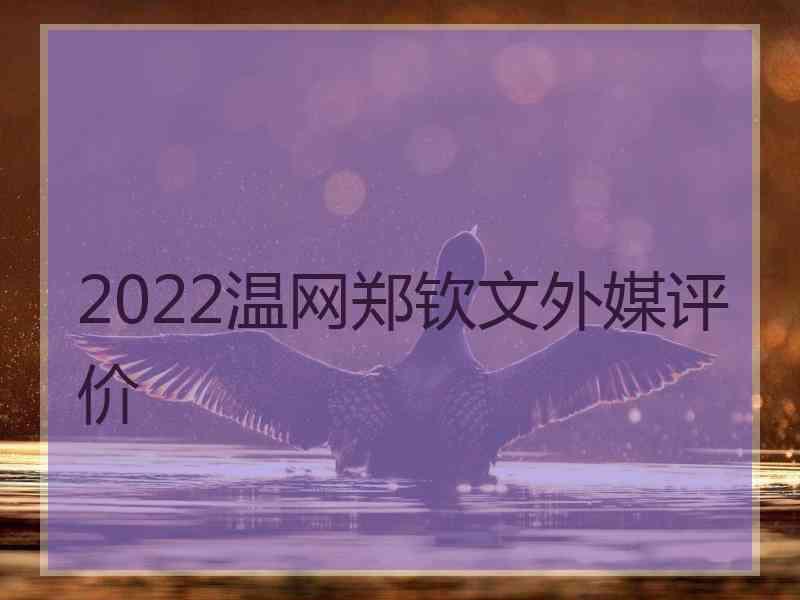 2022温网郑钦文外媒评价