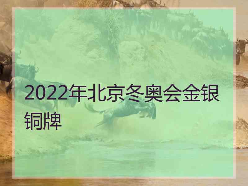 2022年北京冬奥会金银铜牌