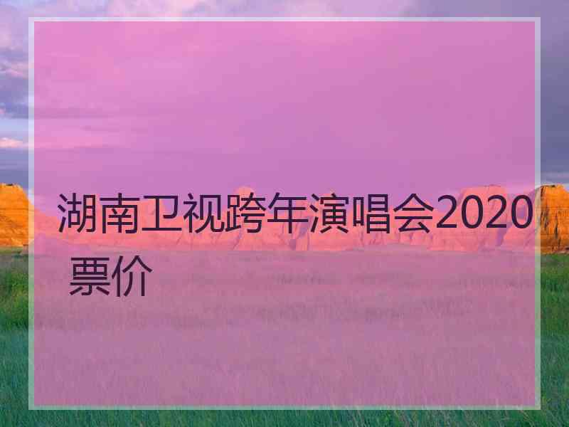 湖南卫视跨年演唱会2020 票价