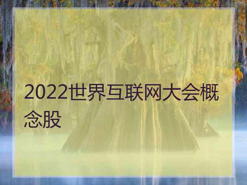 2022世界互联网大会概念股