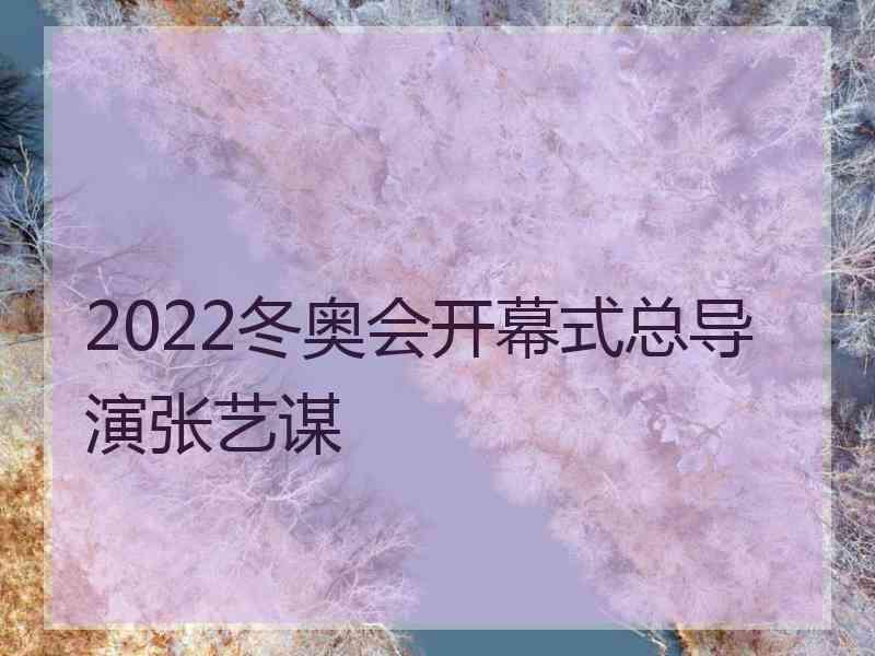 2022冬奥会开幕式总导演张艺谋