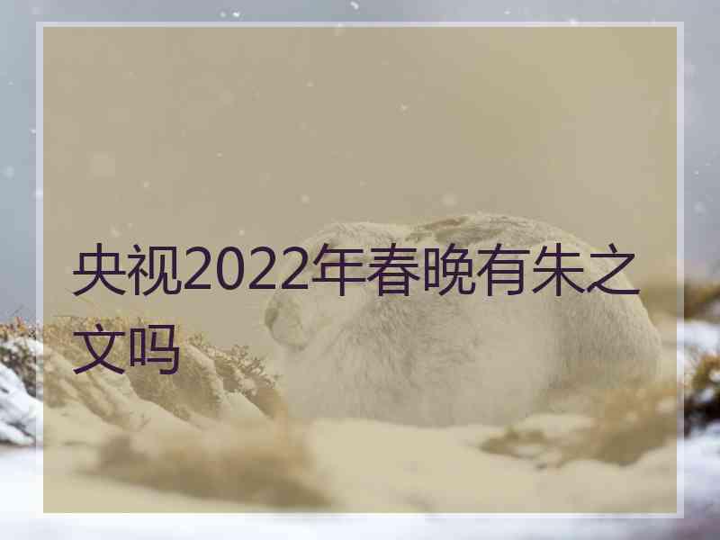 央视2022年春晚有朱之文吗