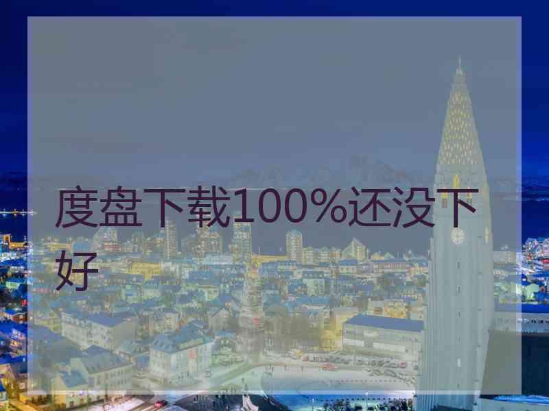 度盘下载100%还没下好