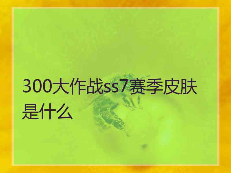 300大作战ss7赛季皮肤是什么