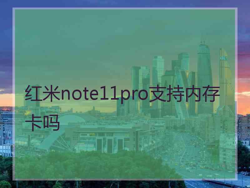 红米note11pro支持内存卡吗