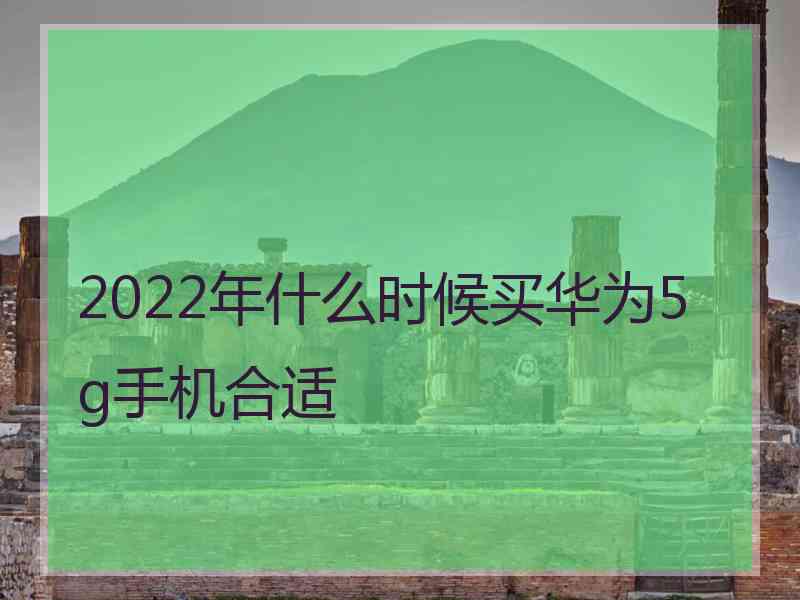 2022年什么时候买华为5g手机合适