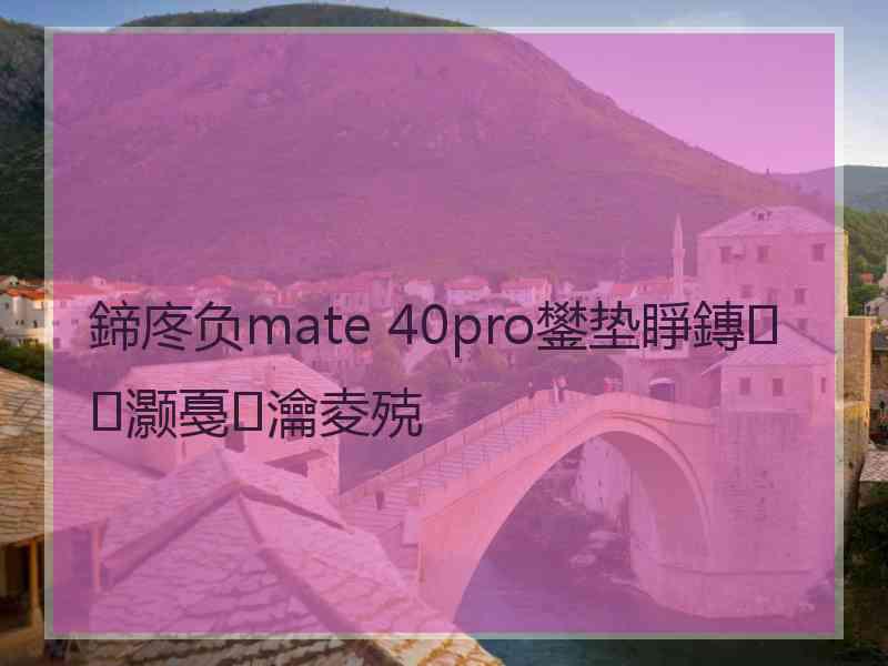 鍗庝负mate 40pro鐢垫睜鏄灏戞瀹夌殑