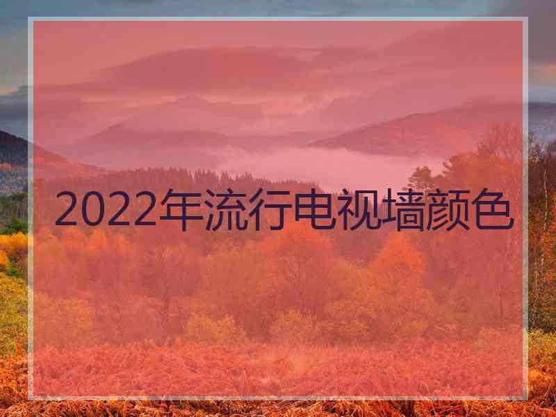 2022年流行电视墙颜色