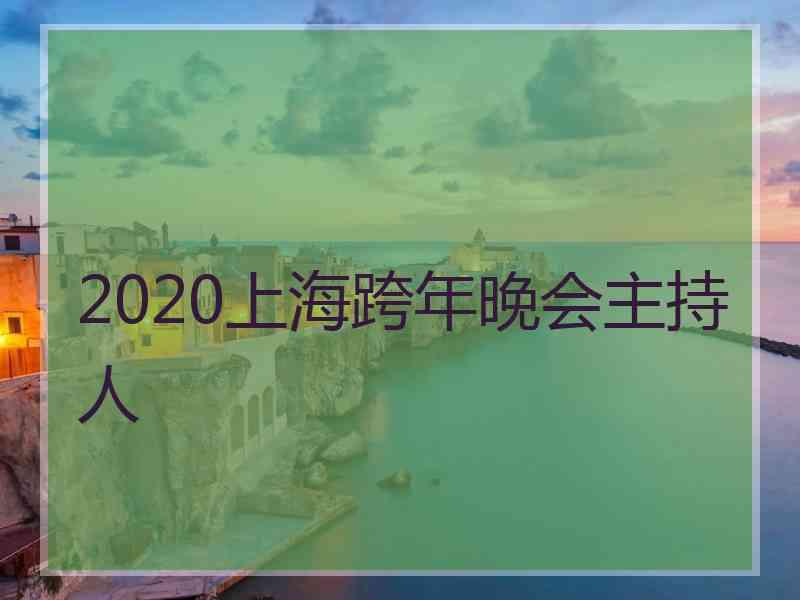 2020上海跨年晚会主持人