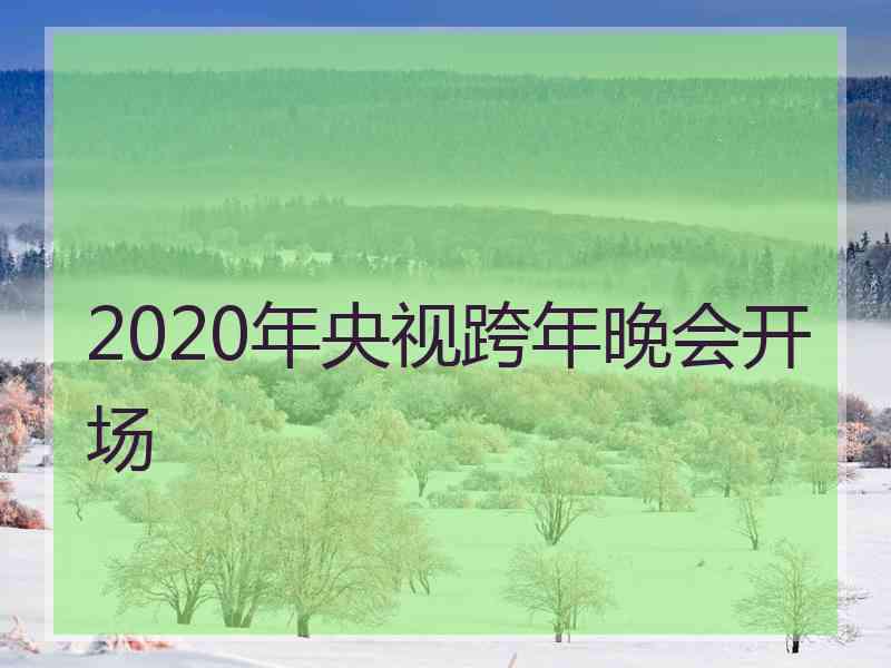 2020年央视跨年晚会开场