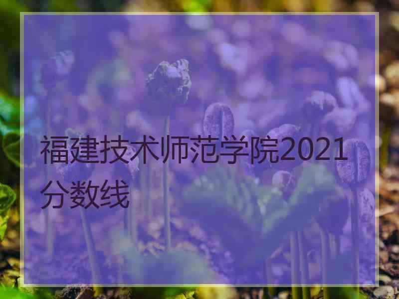 福建技术师范学院2021分数线