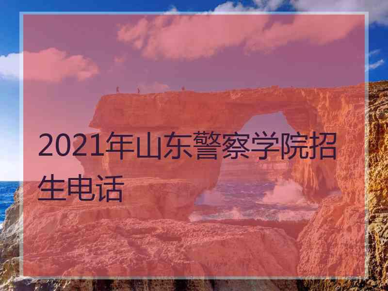 2021年山东警察学院招生电话