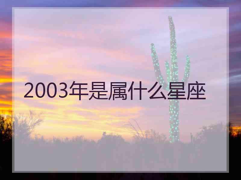 2003年是属什么星座