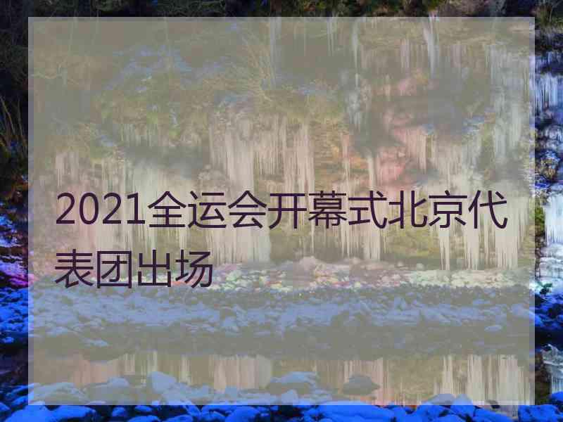 2021全运会开幕式北京代表团出场