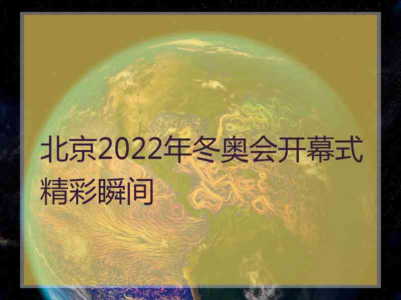 北京2022年冬奥会开幕式精彩瞬间