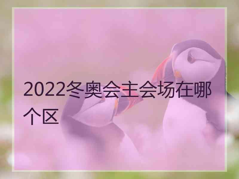 2022冬奥会主会场在哪个区