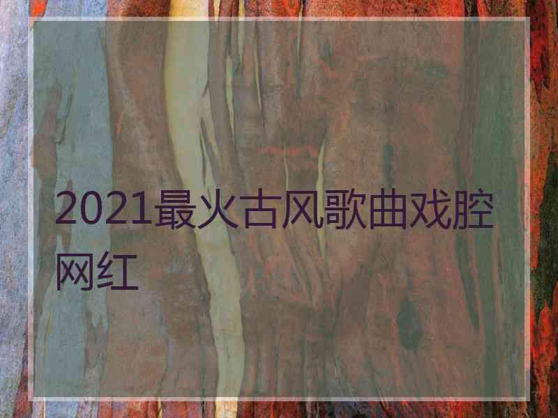 2021最火古风歌曲戏腔网红