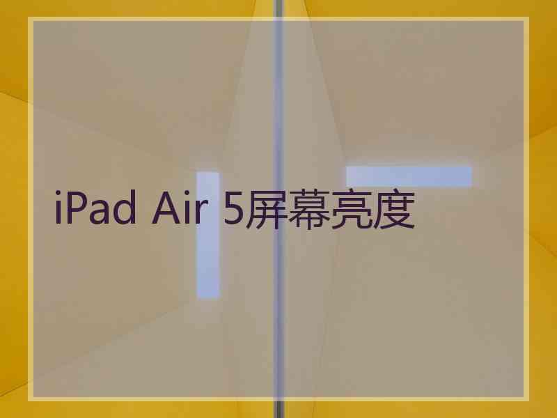 iPad Air 5屏幕亮度