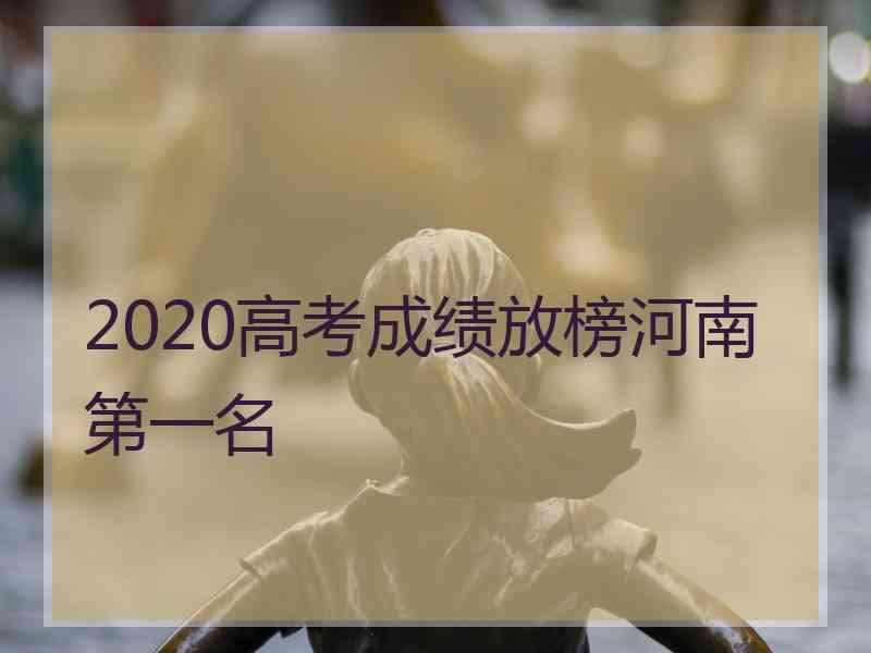 2020高考成绩放榜河南第一名