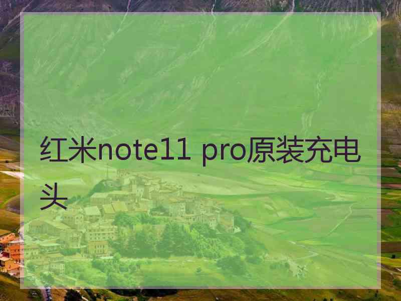 红米note11 pro原装充电头