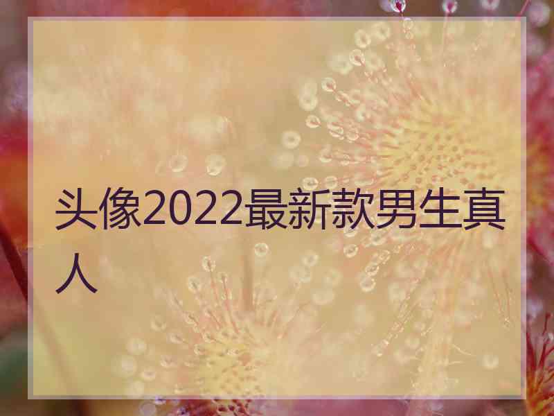 头像2022最新款男生真人