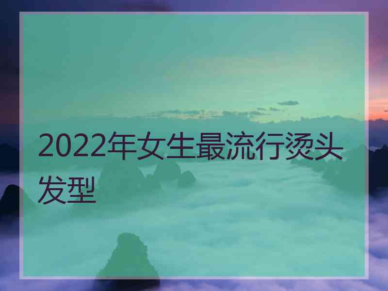 2022年女生最流行烫头发型