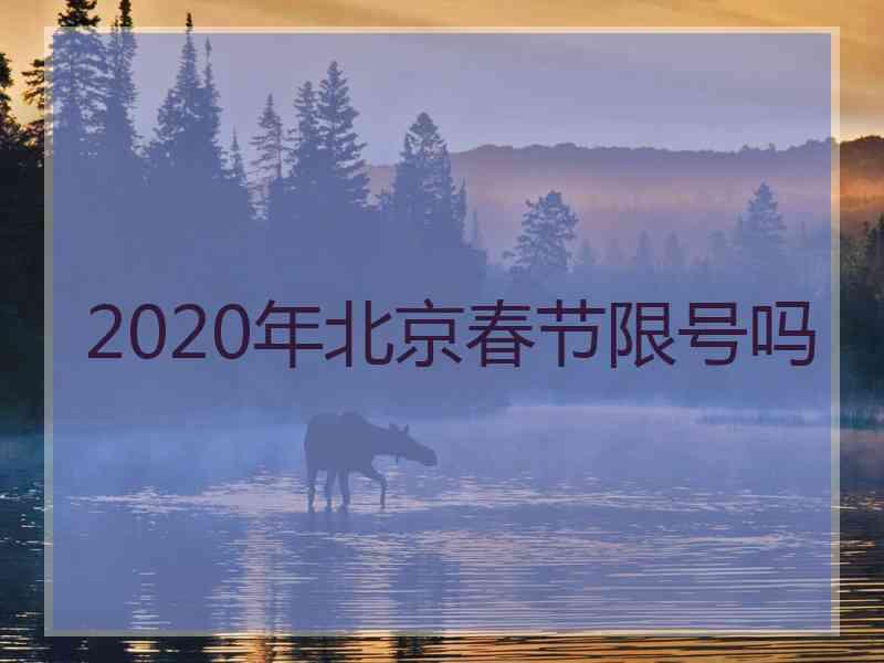 2020年北京春节限号吗