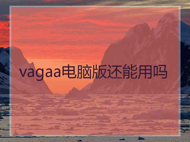 vagaa电脑版还能用吗