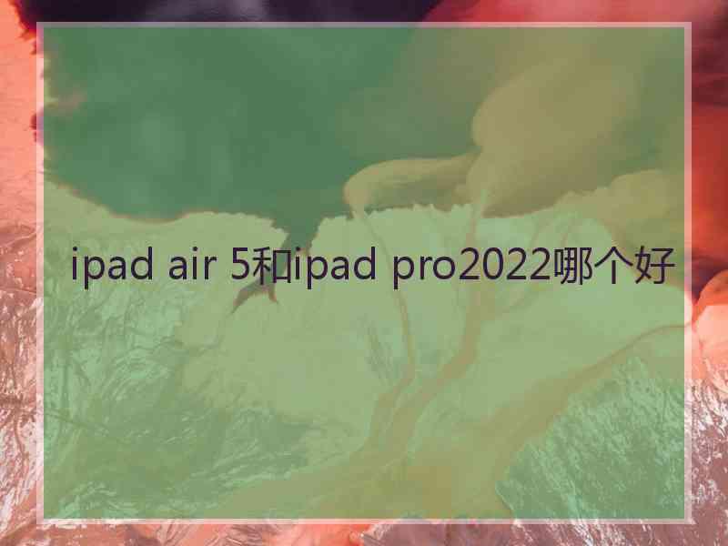 ipad air 5和ipad pro2022哪个好