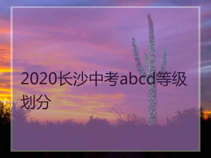 2020长沙中考abcd等级划分