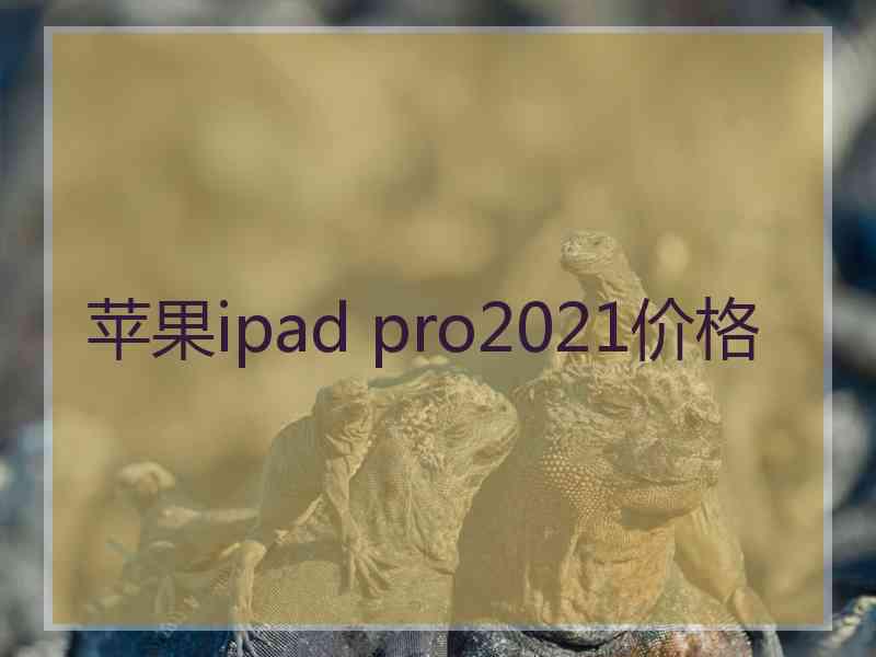 苹果ipad pro2021价格