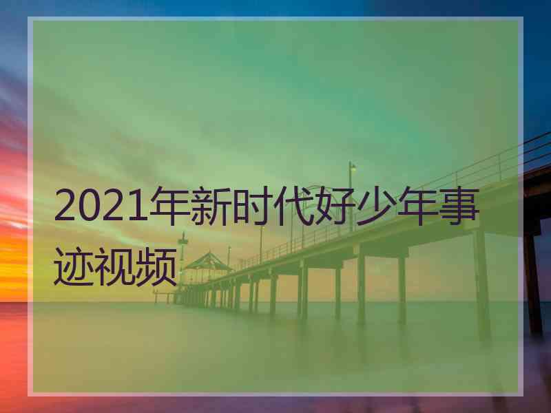 2021年新时代好少年事迹视频