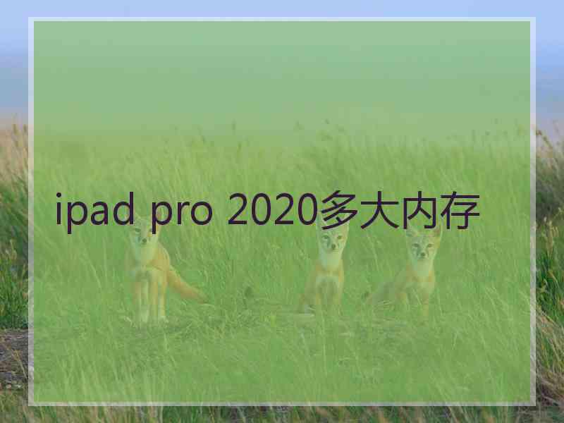 ipad pro 2020多大内存