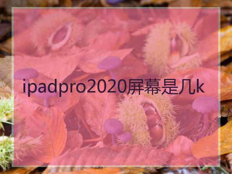 ipadpro2020屏幕是几k