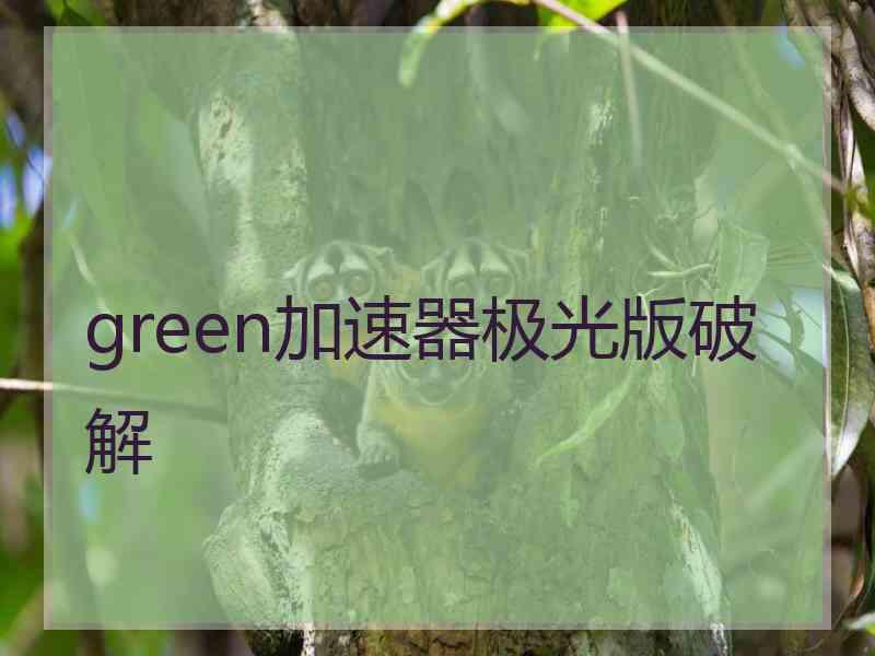 green加速器极光版破解