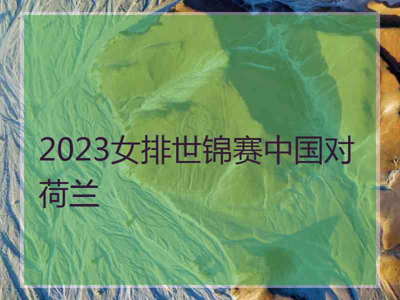 2023女排世锦赛中国对荷兰