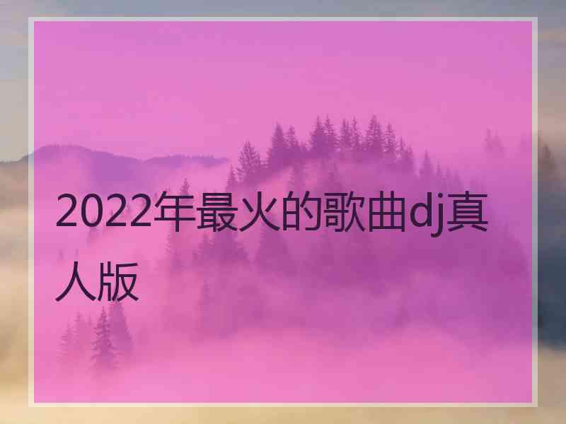 2022年最火的歌曲dj真人版