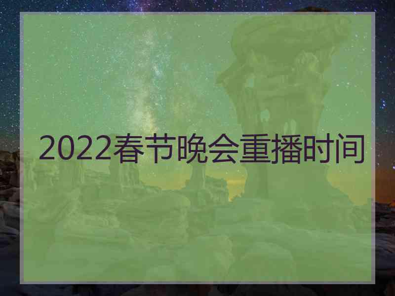 2022春节晚会重播时间