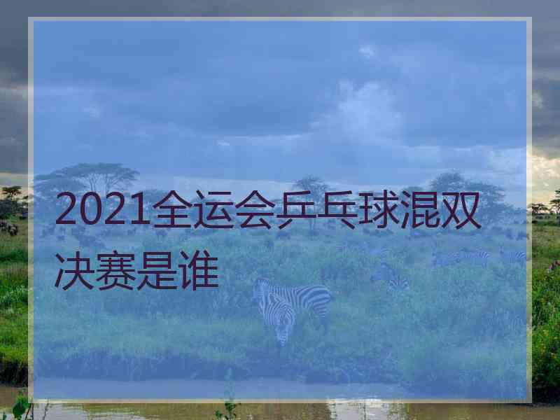 2021全运会乒乓球混双决赛是谁