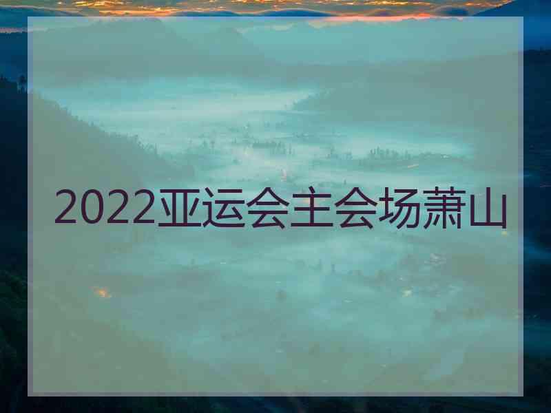 2022亚运会主会场萧山