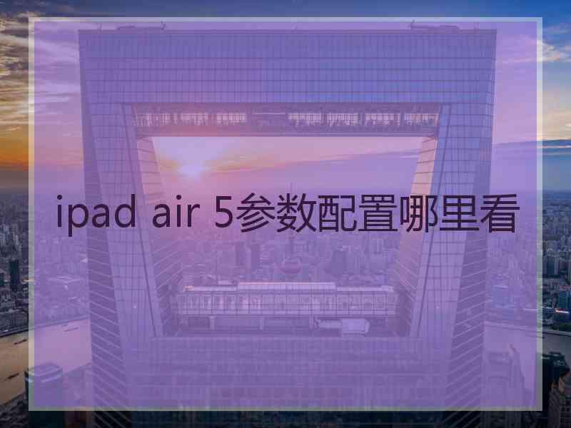 ipad air 5参数配置哪里看